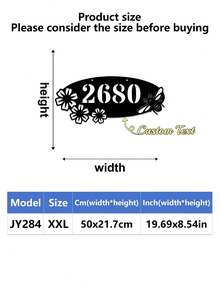 1pc Personalized Metal House Number, Custom Home Address Number Sign, House Number Plate, Wall Art, Housewarming, Birthday, Thanksgiving/Mother's Day/Father's Day, Personalized Gift For Family/Friends - Multicolor - View 34