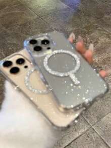 1 pezzo Caricatore senza fili di lusso con glitter magnetico, spessore 2,0 mm, bellissimo design con cielo stellato scintillante, custodia protettiva completa anti-caduta, design minimalista compatibile con iPhone 11/12/13/14/15/16 Pro Max/XS/XR/11 Pro/11 Pro Max/12 Pro/12 Pro Max/13 Pro/13 Pro Max/7 Plus/14 Pro/14 Pro Max/14 Plus/7 Plus/8 Plus/8/SE2, impermeabile, antiurto, resistente ai graffi - Multicolore - Visualizzare 6