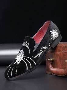 Men's Versatile Casual Plain Canvas Slip-On Loafers, Suitable For Spring, Summer, Autumn And Winter - Black - View 1