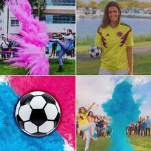 A Set Of Fun Football Party Toys; Little Men And Women Reveal Props