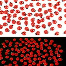 5/50个发光迷你瓢虫摆件，树脂动物装饰，适用于仙女花园微景观、蛋糕装饰、微缩模型、花园摆件、仙女花园、户外装饰、仙女花园配件、家居装饰，可用作夜灯，圣诞礼物、女士礼物、返校用品、教室装饰 - 彩色 - 查看 7