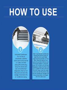120ml Air Conditioner Cleaner, Home AC Indoor Unit Specialized Decontamination Cleaning Liquid, Wall Mounted & Cabinet Foaming Cleaner