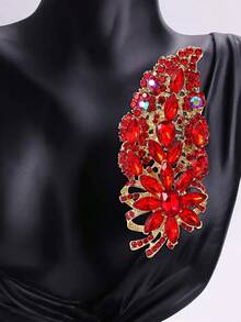 Fashionable Large Crystal Flower Brooch For Women Suitable For Wearing With Dress, Suit, Hat, Shoes, Flower Scarf - Flower (0955) - View 8