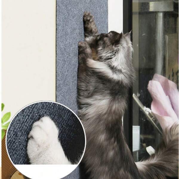 1pc Cat Scratching Mat, Durable Cat Scratcher Pad, Wall Mounted Cat Climbing Pad, Couch Protecting Scratch Resistant