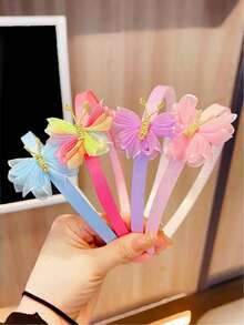4pcs Girls Cute Versatile Mesh Butterfly Headbands - View 2