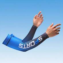 1 par de mangas de protección solar para deportes al aire libre para hombres y mujeres, guardias de brazo elásticos con protección UV de color degradado, mangas de enfriamiento para el brazo, adecuados para ocio al aire libre, golf, ciclismo, running, conducción, regalos.