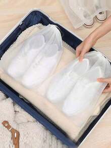 32*48CM- 12.59*18.89IN Non-Woven Shoe Storage Bag Bag Storage Bag Sock Storage Bag With A Height Of 14.96 Inches, Suitable For Storing Socks And Shoes And Bag Travel Essentials Shoe Bag Travel Organizer Drawstring Shoes Pouch Shoes Cover Portable Dust-Proof For Men For Women Packing Cubes Cruise Essentials Vacation Essentials - White - View 4