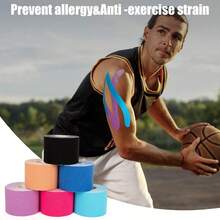 Cinta elástica de estiramiento de una sola pieza para protección de la rodilla con corte previo, para cinta de kinesiología de músculo de tobillo y rodilla (2.5 CM * 5 M) - Accesorios de gimnasio, vendas deportivas, cinta deportiva - Ver 6