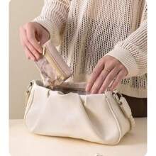 1 件迷你珠宝袋，透明项链和手链收纳拉链袋，适合旅行、度假和派对收纳 - 粉色 - 查看 3