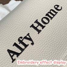1pc Customizable Embroidered Text/Phrase/Name Tissue Box Cover, Fashionable Minimalist Design, Durable & Practical Tissue Paper Holder