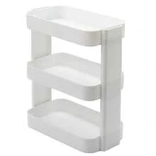 1 pieza, Estantería de almacenamiento de cosméticos y varios de 3 niveles, estantería de almacenamiento desmontable para encimera, estantería de almacenamiento para cómoda, estantería de almacenamiento para escritorio de oficina. Es adecuada para el almacenamiento en el escritorio en el hogar, la escuela, la oficina, etc.