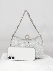 时尚欧美风格钻石和水钻手提包，高端晚装手拿包，夏季沙滩包，度假/度假