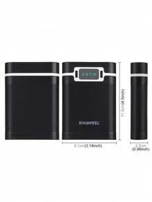 可拆卸移动电源芯18650电池免焊外壳移动电源盒 双USB免焊电池盒（不含电池）