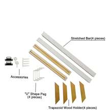 1 Set Wooden Picture Frame DIY Wood Strips Assembly Kit (For Gallery Framing Oil Painting/Installing Stretched Canvas Bars), Size Options 12x16, 16x20, 16x24 Inches, Poster Decoration - Current Fashionable, Cost-Effective