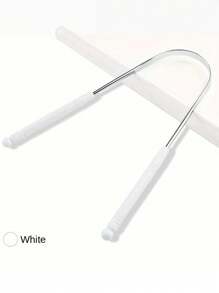 1pc Non-Irritating Stainless Steel Tongue Cleaner, Shaped Tongue Scraper Suitable For Adults & Children, Effective Oral Care Tool Helps Freshen Breath And Clean Tongue