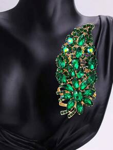 Fashionable Large Crystal Flower Brooch For Women Suitable For Wearing With Dress, Suit, Hat, Shoes, Flower Scarf - Flower (0955) - View 6
