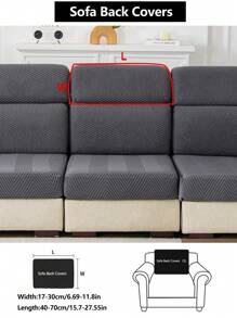 1 pieza Funda de sofá elástica resistente a las manchas y salpicaduras con cobertura total para cojín de asiento de sofá, lavable a máquina, anti polvo y suciedad, apta para sofás en forma de L y de 1/2/3/4 plazas en dormitorio/sala de estar, apto para mascotas