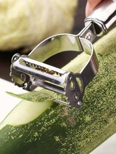 1/2 Pcs Stainless Steel Vegetable Peeler - Sharp, Kitchen Tool, Multi-Functional Veggie & Fruit Stem Cutter, Easily Peel Potatoes, Carrots, Cucumbers- Ideal For Home, Restaurant And Hotel