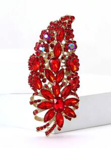 Fashionable Large Crystal Flower Brooch For Women Suitable For Wearing With Dress, Suit, Hat, Shoes, Flower Scarf - Flower (0955) - View 13