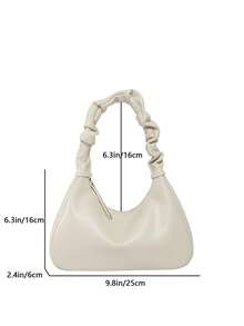 Fashionable Versatile Simple Pleated Strap Women's Shoulder Bag/ Underarm Bag - View 10