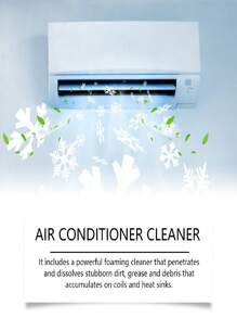 120ml Air Conditioner Cleaner, Home AC Indoor Unit Specialized Decontamination Cleaning Liquid, Wall Mounted & Cabinet Foaming Cleaner