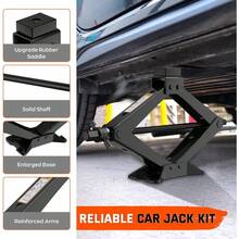 Local Delivery -Portable Tire Jack Repair Kit With Lug Wrench,Car Lifting Jack For Auto/SUV/MPV Universal Car Jack Kit Scissor Jack For Car 2 Ton Spare Tire Changing Kit, - 3 Ton - View 6