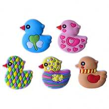 GCYCHENG 12pcs Cute Duck Theme Shoe Charms Accessories, Ideal Gift For Birthday, Christmas, Valentine's Day - Made Of PVC, Suitable For Bracelets, Bags And Other Accessories - Multicolor - View 6