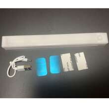 2-In-1 Smart Lighting System Motion Sensor Strip Light (10-50cm) + Button-Control Round Lamp (8cm) 3-Color & Extra 4/8-Piece Magnetic Pad Kit No Tools Installation & Whole-Home Coverage USB Rechargeable Cabinet Light For Stairs/Closet/Balcony Christmas Home Upgrade Gift For Students & Housewives
