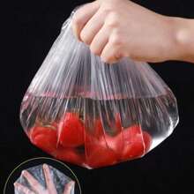 100Pcs, Disposable Food Preservation Film Cover, Shower Head Cover, Multi-Purpose Disposable Shrink Bag Disposable Shoe Cover Thickened Kitchen Preservation Film, Home Refrigerator Refrigerated Food Preservation Cover, Elastic Stretchable Cover Cover