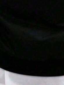 Plus Size Men's Jacket, Spring & Autumn, Letter Print Casual Baseball Uniform, Long Sleeve Zip Up Baseball Collar Jacket, Plus Size For Tall Men - Black - View 4