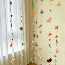 Set de 11 piezas/21 piezas/31 piezas de material de cortina con flores colgantes de colores múltiples, decoración interior colgante de flores artificiales (incluye 50m de línea transparente), decoración interior colgante de flores artificiales de colores para primavera, adecuado para bodas DIY, decoración de fiestas de primavera, decoración de habitaciones de boda, decoración de fiestas festivas, decoración interior y exterior - Multicolor - Ver 11