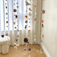 Set de 11 piezas/21 piezas/31 piezas de material de cortina con flores colgantes de colores múltiples, decoración interior colgante de flores artificiales (incluye 50m de línea transparente), decoración interior colgante de flores artificiales de colores para primavera, adecuado para bodas DIY, decoración de fiestas de primavera, decoración de habitaciones de boda, decoración de fiestas festivas, decoración interior y exterior - Multicolor - Ver 8