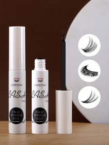 1 Brand New Upgraded Laser Glue, Super Strong And Long-Lasting 72 Hour Eyelash Extension Adhesive Without Latex, Waterproof, Fast Drying, Mild And Non Irritating Eyelash Extension Adhesive Suitable For Personal Strip-Shaped Eyelashes And Clustered False Eyelashes, Suitable For Beginners With Sensitive Eyes DIY False Eyelashes Eye Makeup Products (6ml Black)