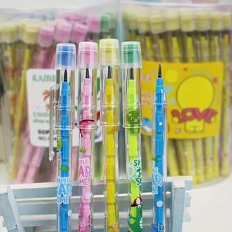 4 piezas de portaminas mecánicos, 40 minas recargables