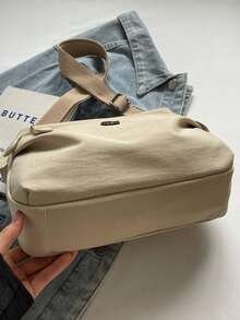 Multi-Layer Small Cloth Bag, Women's Crossbody Bag, Fashion Casual Nylon Lightweight Large Capacity Women's Shoulder Bag, Suitable For Work, Commuting, Daily Outings, Shopping And Dates - Khaki - View 6