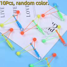 5Pcs/10Pcs Plastic Hand Shake Rattle Ball, Hand Shake Noise Double Rattle Ball, Stress Relief Casual Small Toy, Desktop Decor Ornament, Birthday Gift, Festival Party, Suitable As Small Gift