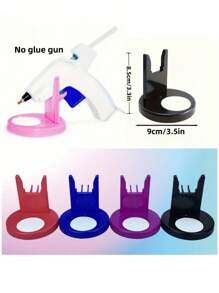 1pc Hot Glue Gun Holder, Plastic Hot Glue Gun Stand Container, Flower Craft Tool Storage Shelf, DIY Hot Melt Glue Gun Anti-Drip And Anti-Hot Hand, Prevent Glue Overflow