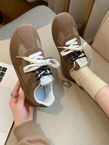 2025 New Casual German Training Shoes, Meilad Academy Style Double Lace Up Flat Shoes, Board Shoes, White Shoes, Flat Shoes, Casual Shoes, Sports Shoes, Thick Soled Fashion