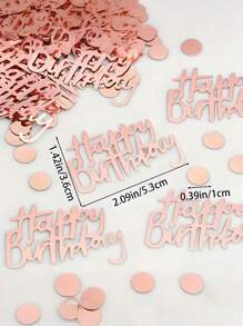 600/400/200pcs Birthday Party Confetti, Happy Birthday Confetti, Gold Card Happy Birthday Green Leaves Round Confetti, Birthday Party Table Decorations, Can Be Used For Diy Birthday Party Table Decorations, Create A Joyful Atmosphere, Festivals Party Supplies