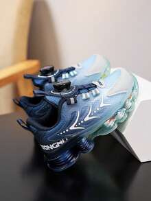 Boys' Spring/Summer Lightweight Sports Shoes, Mesh Breathable Upper, Rotary Buckle, Slip-Resistant Outsole, Versatile For Daily Wear & Sports Running Colorful Sneakers - Multicolor - View 7