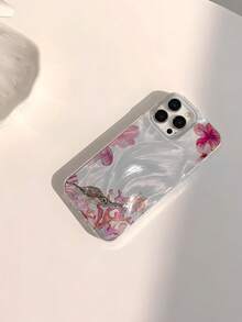 1 件海龟与海星元素闪光柔软防水防震防滑手机壳适用于苹果手机