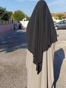 Nida-Stoff-Einzelschicht Tie-Up Gebetsmantel, atmungsaktiver praktischer Hijab für Frauen, geeignet für den täglichen Gebrauch, Frühling/Sommer/Herbst