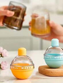 1pc Cute Ice Ball Maker, Multicolor Ice Mold, Portable Ice Sphere Tray For Home, Party & Daily Use - Multicolor - View 3