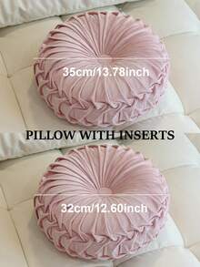 1pc Handmade Dutch Velvet Wheel Cushion, Pumpkin Shaped Seat Cushion With Pillow Insert