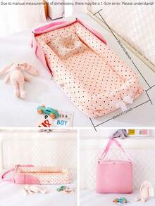 1 Set Cuna portátil de bebé con diseño de animales de dibujos animados, cama de aislamiento para recién nacidos, juego de ropa de cama extraíble y lavable con almohada para bebé, adecuado para bebés de 0 a 1 año, para uso en el hogar y de viaje