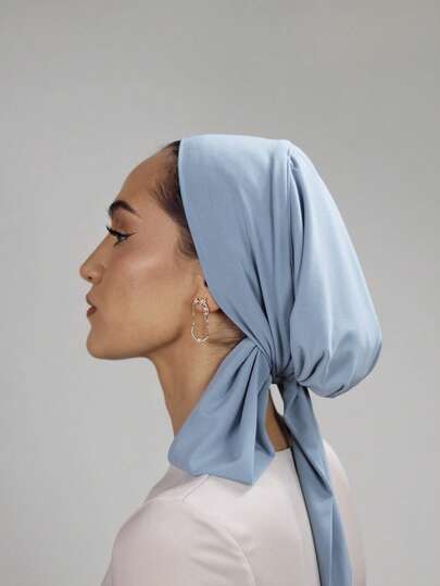 1 pieza Gorro turbante elástico de unicolor para mujer, cómodo y transpirable, que absorbe el sudor y no se desliza, multiusos para deportes, adecuado para uso diario, deportes, yoga, fitness y moda para vestir