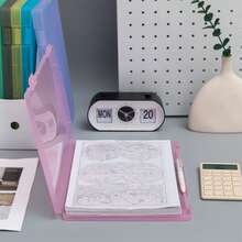 A4 File Folder Organizer Box, Stationery Storage Box For Office Documents, Exams, Can Also Be Used As Writing Pad - Multicolor - View 12