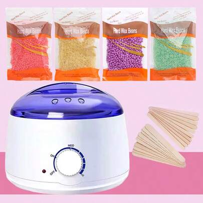 Wax Warmer Kit, Includes Wax Heater, Wax Beans, Wax Applicator Heater And Wax Melting Pot