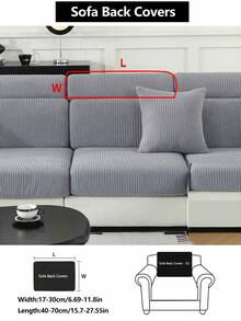 1 Vỏ bọc ghế sofa co giãn mọi mùa, Vỏ bọc đệm ghế sofa chống trượt tối giản hiện đại, vải dày, che phủ toàn bộ, Vỏ bảo vệ ghế sofa chống bụi, chống bẩn, có thể giặt bằng máy, Thích hợp cho phòng ngủ, văn phòng, phòng khách, ghế sofa hình chữ L và ghế 1/2/3/4 chỗ ngồi, Vỏ bảo vệ đồ nội thất bằng vải nhung - Màu xám trăng - Xem 13