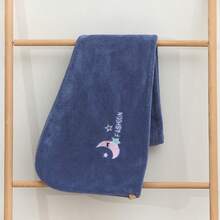 1 pieza Gorro de secado de pelo con estilo de bordado, toalla de baño de felpa coral gruesa para el baño, gorro de ducha absorbente y de secado rápido para mujeres, accesorios de baño, decoración de baño para el hogar, decoración de otoño, vuelta al colegio, gorro de ducha, toallas para salón de belleza, hotel, deportes, artículos esenciales para el hogar, toalla, toalla de secado de pelo para el cuidado de la piel